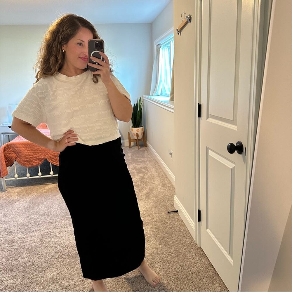 Vintage Zelda Black Maxi Skirt Business Casual Medium - Picture 3 of 11